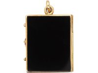 19th Century 14ct Gold & Onyx Rectangular Shaped Locket