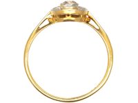 Art Deco 18ct Gold & Platinum Oval Shape Ring set with Diamonds