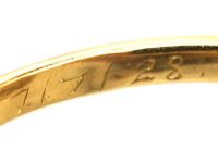 Art Deco 18ct Gold & Platinum Oval Shape Ring set with Diamonds