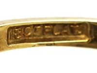 Edwardian 18ct Gold & Platinum, Three Stone Crossover Ring