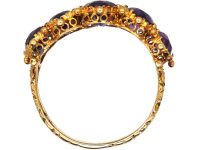 Regency 15ct Gold Amethyst Five Stone Ring