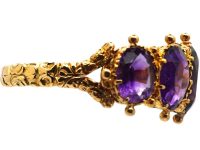 Regency 15ct Gold Amethyst Five Stone Ring