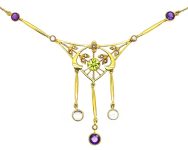 Edwardian 15ct Gold Suffragette Necklace