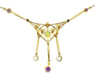 Edwardian 15ct Gold Suffragette Necklace