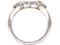 Art Deco Platinum Four Stone Diamond Ring