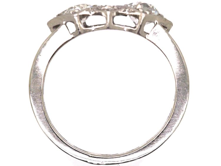Art Deco Platinum Four Stone Diamond Ring