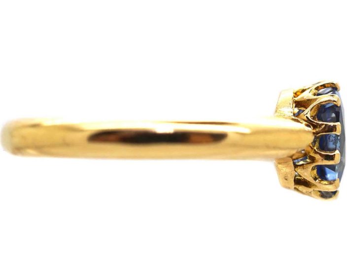 Edwardian 18ct Gold, Sapphire Solitaire Ring