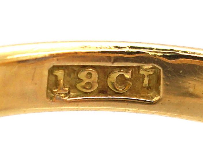 Edwardian 18ct Gold, Sapphire Solitaire Ring