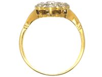 Edwardian 18ct Gold & Platinum, Diamond Marquise Shaped Ring