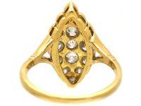 Edwardian 18ct Gold & Platinum, Diamond Marquise Shaped Ring