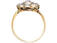 Edwardian 18ct Gold & Platinum, Diamond Daisy Cluster Ring