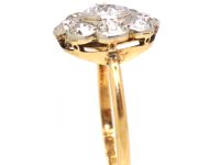 Edwardian 18ct Gold & Platinum, Diamond Daisy Cluster Ring