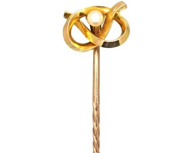 Edwardian 15ct Gold Stafford Knot Tie Pin