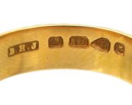 Victorian Ornate 18ct Gold Wedding Ring made by Barnet Henry Joseph
