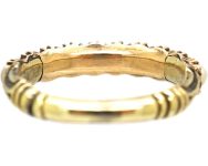Georgian 9ct Gold Half Eternity Ring set with Natural Split Pearls