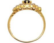 Edwardian 18ct Gold Cluster Ring set with a Sapphire & Diamonds