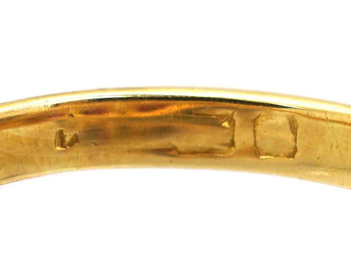 Edwardian 18ct Gold, Three Stone Ruby & Diamond Ring