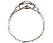 Art Deco Platinum Oval Ring set with Diamonds
