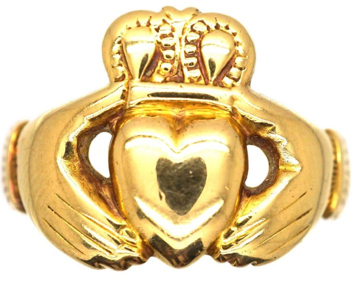 Late 19th Century 18ct Gold Claddagh Ring
