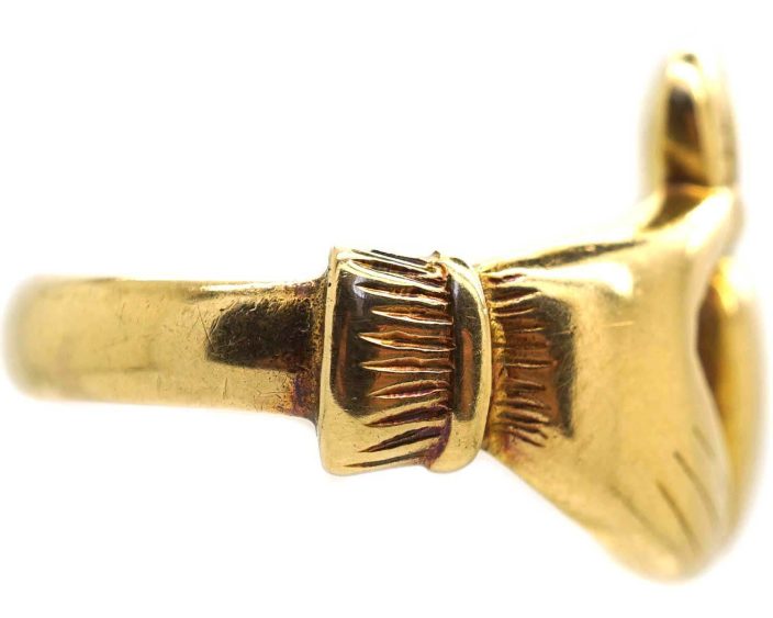 Late 19th Century 18ct Gold Claddagh Ring