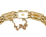 Edwardian 15ct Gold Gate Bracelet set with Opals
