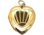 Art Deco 9ct Back & Front Heart Shaped Locket