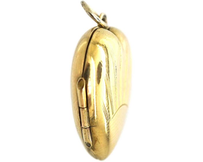Art Deco 9ct Back & Front Heart Shaped Locket