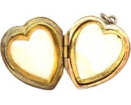 Art Deco 9ct Back & Front Heart Shaped Locket
