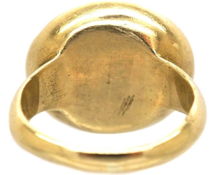 Victorian 18ct Gold Signet Ring with Lapis Lazuli Intaglio of an Eagle
