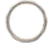 Art Deco 18ct White Gold Eternity Ring set with Emeralds & Diamonds