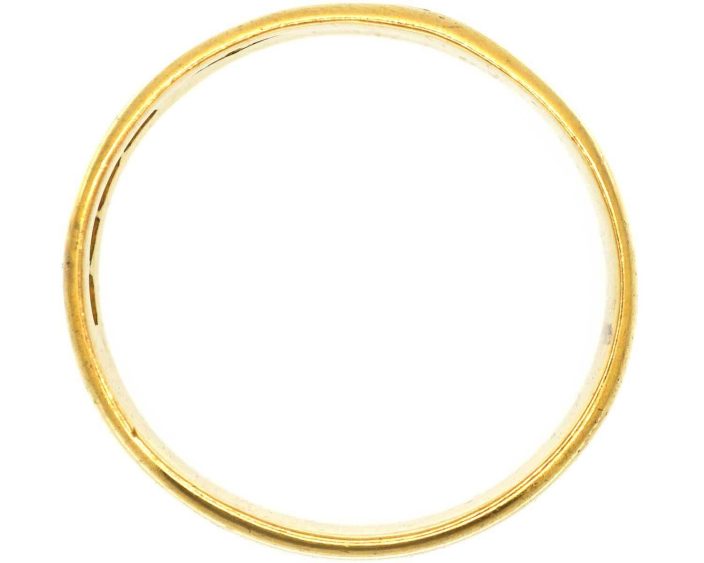 22ct Wide Gold Wedding Ring Assayed in 1917