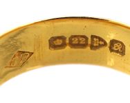 22ct Wide Gold Wedding Ring Assayed in 1917