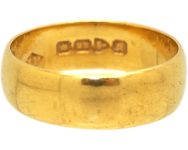 22ct Wide Gold Wedding Ring Assayed in 1917