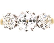 Edwardian 18ct Gold & Platinum, Three Stone Diamond Ring