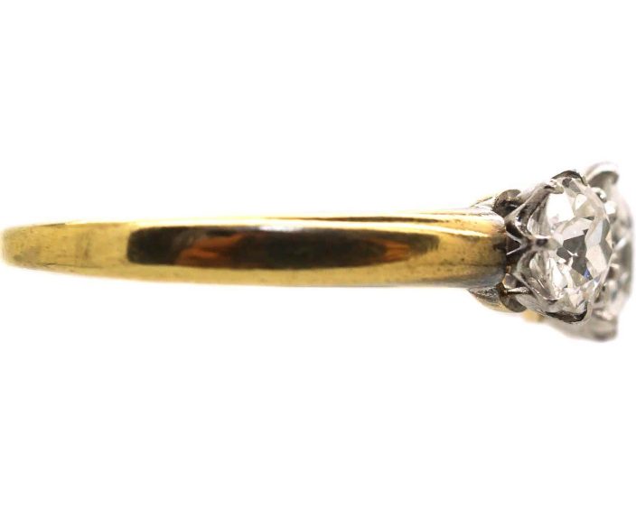 Edwardian 18ct Gold & Platinum, Three Stone Diamond Ring