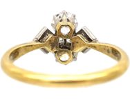 Art Deco 18ct Gold & Platinum Four Stone Diamond Ring