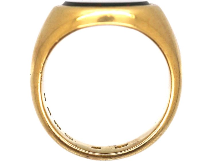 20世纪早期18K 金血石印章戒指