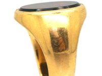 20世纪早期18K 金血石印章戒指