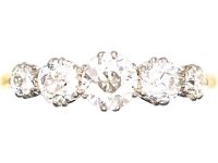 Early 20th Century 18ct Gold & Platinum, Five Stone Diamond Ring