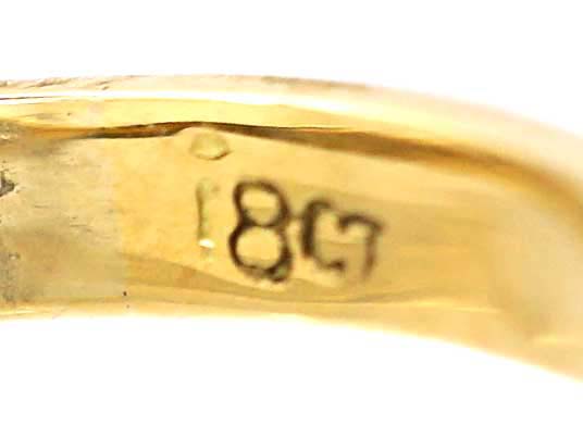 Edwardian 18ct Gold & Platinum Triple Cluster Diamond Ring