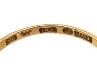 20世纪早期 18K 金红宝石钻石交叉式戒指