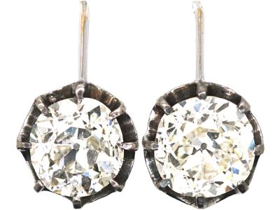 Early 20th Century 18ct White Gold Diamond Single Stone Earrings