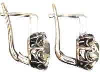 Early 20th Century 18ct White Gold Diamond Single Stone Earrings