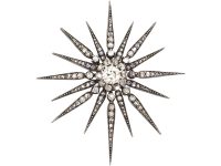Victorian Diamond Star Brooch