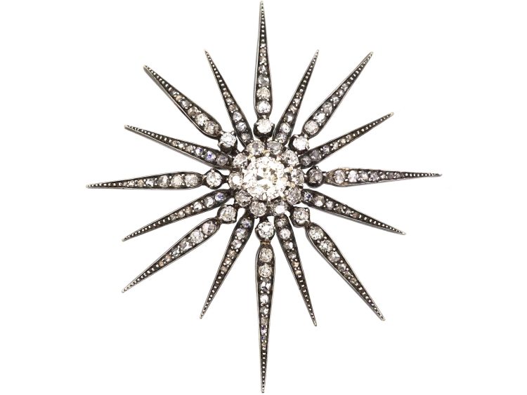 Victorian Diamond Star Brooch