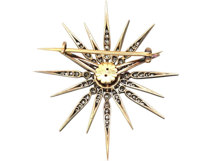 Victorian Diamond Star Brooch