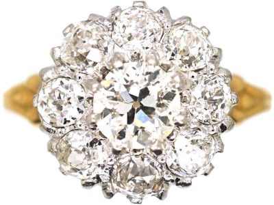 Early 20th Century 18ct Gold Diamond Cluster Ring