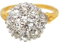 Early 20th Century 18ct Gold Diamond Cluster Ring