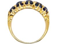 Victorian 18ct Gold Five Stone Sapphire Ring