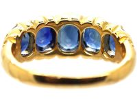 Victorian 18ct Gold Five Stone Sapphire Ring